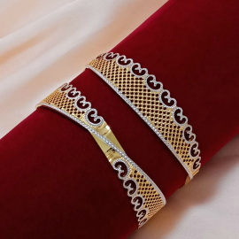 2 Pcs CNC Bangle